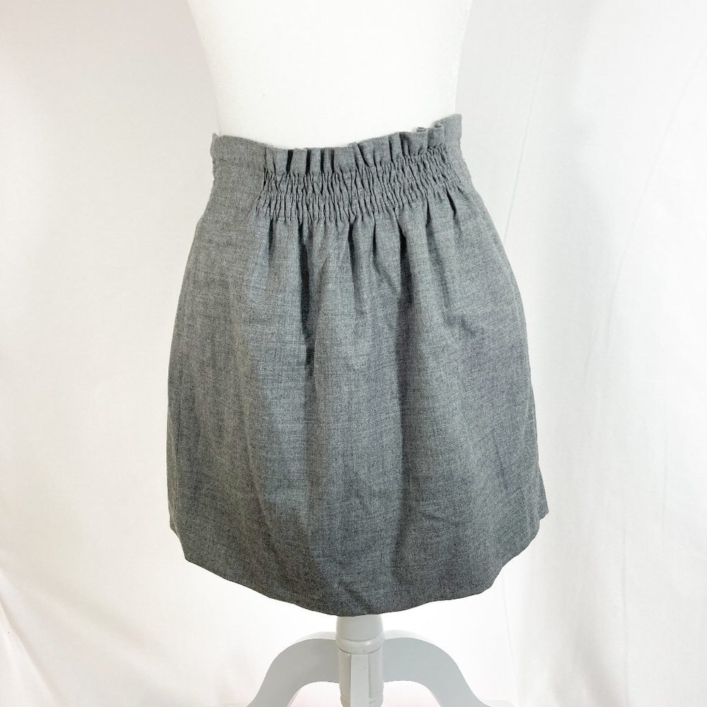 J. Crew Factory Sidewalk Paperbag Waist Wool Blend Skirt Gray Size 6